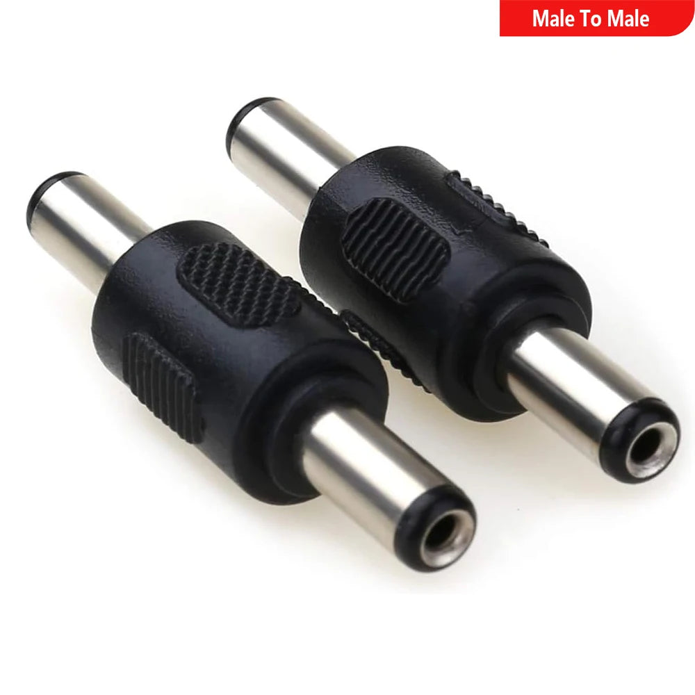 DC Power Connector Adapter Male Female Jack Socket Plug Barrel Connector 5.5x2.1mm 12V/24V For CCTV Security Camera LED Strip