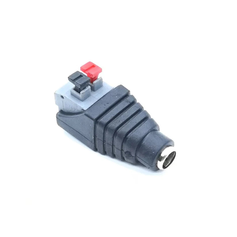 DC Power Male Female Connector 5.5mm X 2.1mm DC Plug Jack Solderless Press-Type Terminal Adapter For LED Light Strip CCTV Camera