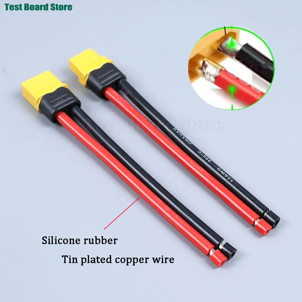 XT60 Male Female Conversion Plug Connection Cable With 12AWG Silicone Extension Lead Wire for RC Lipo Battery FPV Drone