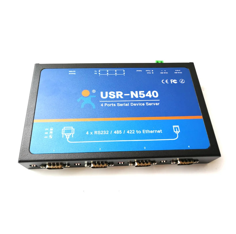 USR-N540 4 Ports RS232 RS485 RS422 to Ethernet RJ45 Modbus RTU Gateway Serial Device Servers with SSL/TSL MQTT