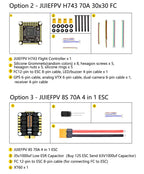 JIJIEFPV H743 Flight Controller H7 FC H743 Stack 8S 55A 60A 70A 4in1 ESC For 5inch DJI RC FPV Freestyle Drone DIY Parts