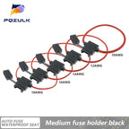Medium Car Waterproof Fuse Holder Socket 32V 18/16/14/12/10 AWG Auto Motorcycle Motorbike Blade Fuse 1A 2A 3A 4A 5A 7.5A 10A 15A