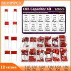 120pcs CBB Capacitor Assortment Kit Metallized Polypropylene Film Capacitors