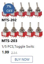 5/10 PCS,Toggle Switches,Deep Blue,Mini,6 Pin,ON-ON/ON-OFF-ON,DPDT,Power Switch Button,3A/250V,6A/125V AC,MTS-202,Switch