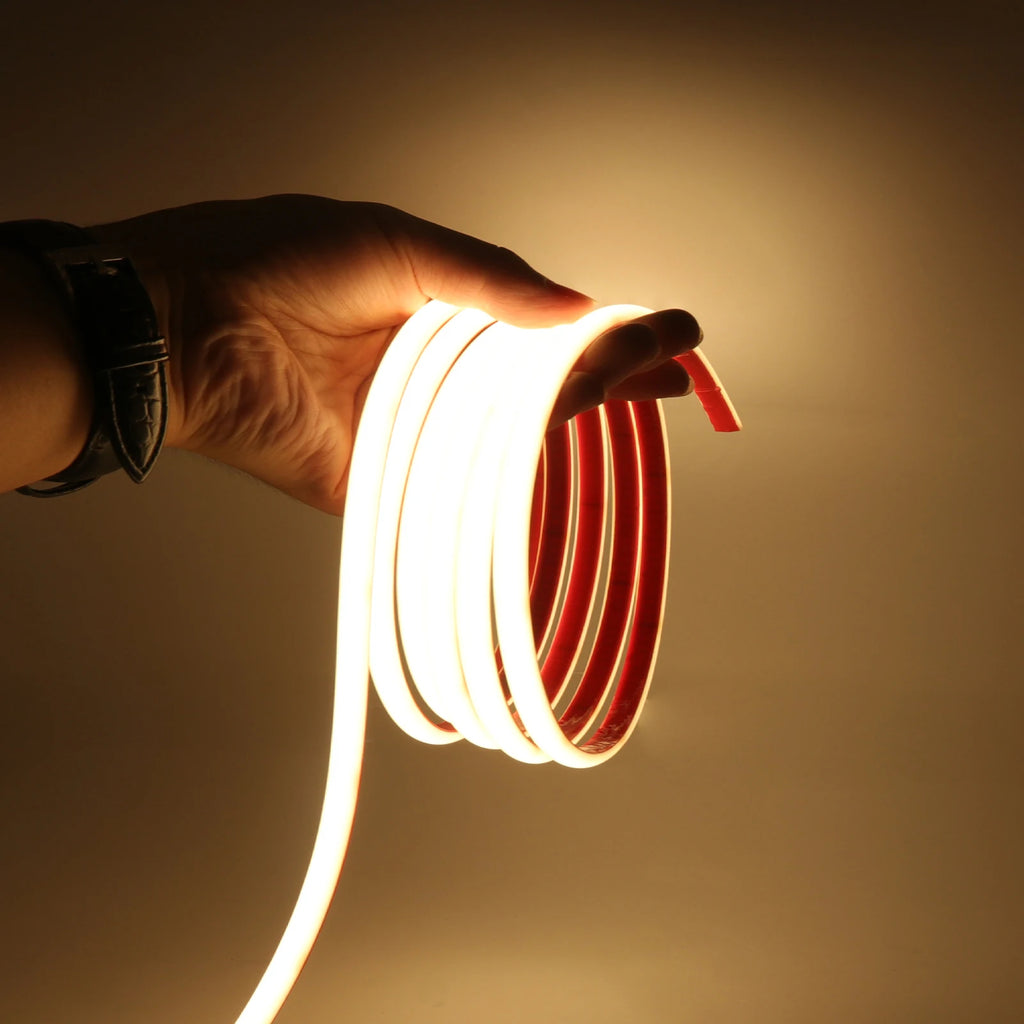 COB LED Strip 12V 24V IP68 Waterproof High Density 320LEDs/m Flexible COB LED Tape Neon Light White Red Green Blue Pink Yellow