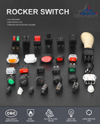 50PCS/LOT Factory Supply KCD2 Mini Rocker Toggle Switch Dual Push Button ON-OFF Plastic Rocker Switch with LED Light 16A250VAC