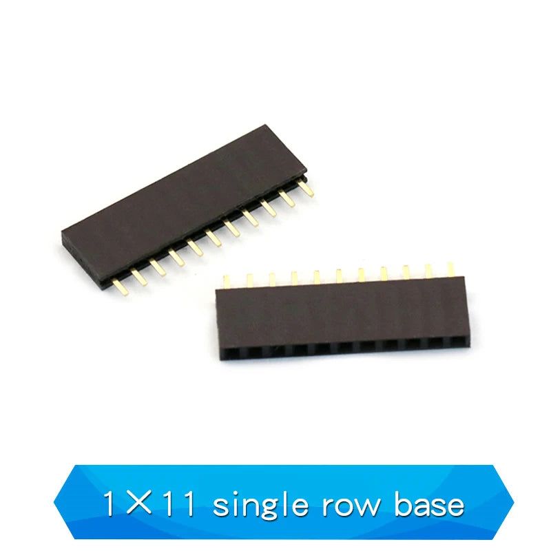 10PCS 2.54mm Pitch Single Row Female 2~13P PCB Socket Board Pin Header Connector Strip Pin Header