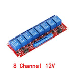 1/2/4/8 Channel Relay Module 5V/12V/24V with Optocoupler Isolation High/Low Level Dual Trigger for Arduino/PLC/MCU Control Board