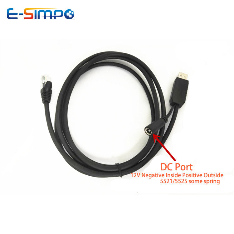 2pcs 2mtr RS232 Serial USB Cable for BarCode Scanner Datalogic Magellan M3200 3200VS 3200vsi 12V Power Supply