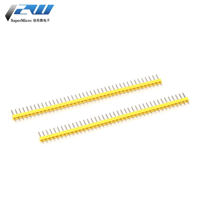 10PCS 1X40Pin Breakable Pin Header 2.54mm Single Row Male Header Connector PCB Pin Strip for Arduino Yellow/Green/White/Black