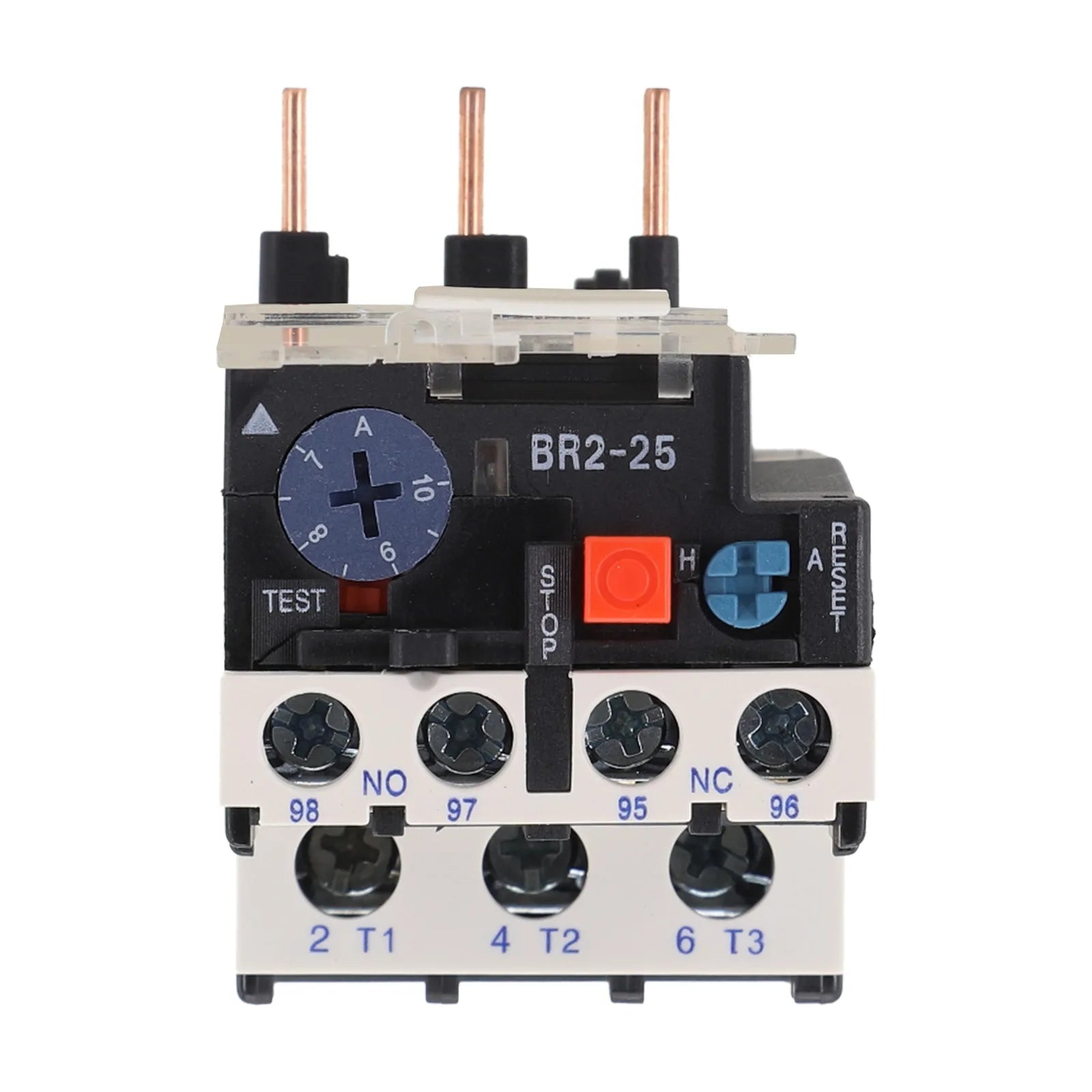 Thermal Overload Motor Relay 3 Phase AC 50Hz/60Hz FR NR2-25 IP20 Plug-in With Indicator Light For CJX2 Series Contactors