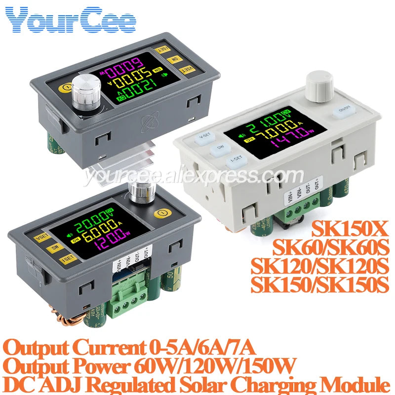 SK150 SK120 SK60 SK150S Buck Boost Converter 150W 120W 60W CNC CC CV MPPT Power DC Adjustable Regulated Solar Charging Module