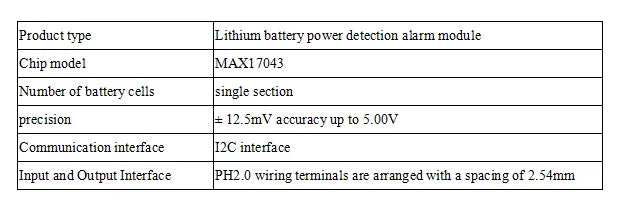 10pcs/1pc MAX17043 Single Section LiPo Fuel Gauge Lithium Battery Power Detection Alarm Module A/D Conversion IIC Monitoring