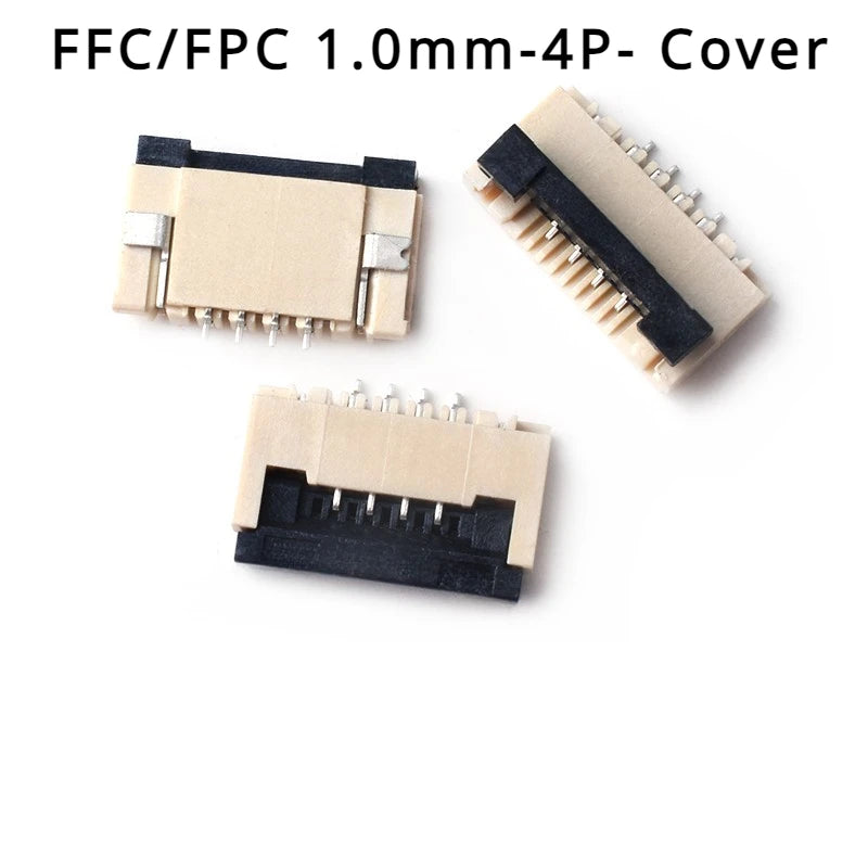 50Pcs/lot FFC FPC Connector 0.5mm 1.0mm 4P/6P/8P/10P/12/14/16/20/24/30/32/40P Pin Flip Type Ribbon Flat Connector Bottom Contact