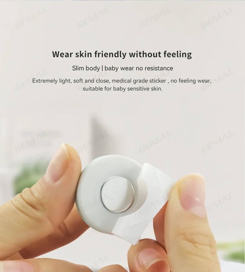 Wireless Bluetooth Digital Thermometer – Medical-Grade Accuracy, 24/7 Continuous Monitoring with App Alerts, Skin-Friendly Wearable Patch for Babies, Elderly & Postoperative Care