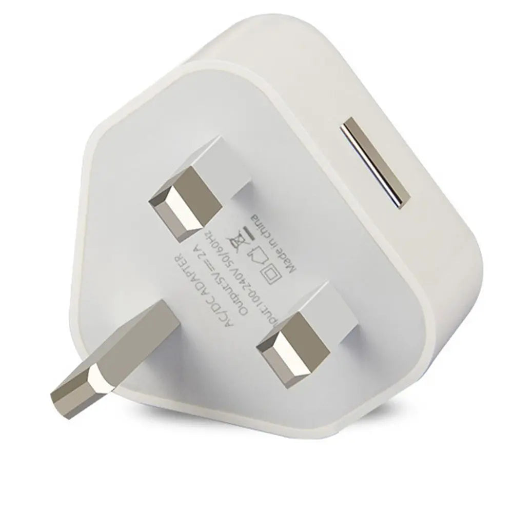 Office 1 Port USB 5V 1A 3 Pin Wall Charger UK Plug USB Charger Power Adapter