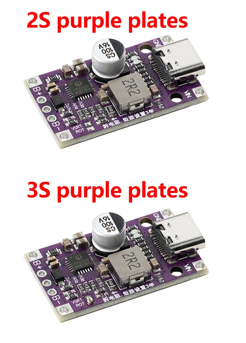 15W Type‑C USB 2‑3S BMS Lithium Battery Boost Charging Module 8.4V 12.6V 1.5A Fast Charge With Balance And Indicator