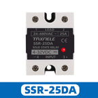 SSR 40DA SSR 25DA 10DA Solid State Relay  DC To AC 4-32VDC Input 24-480VAC Output solid state relay Industrial Single black SSR