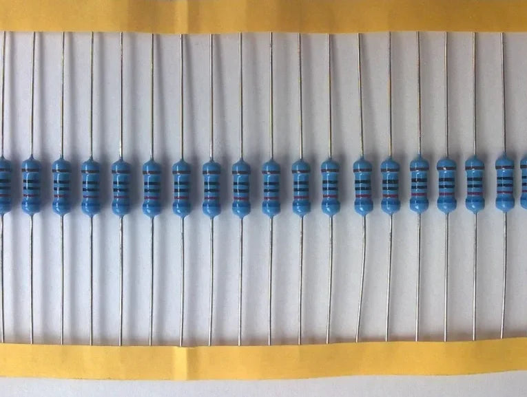 100pcs/Lot (1~10M ohm  Available) 1/4W Metal Film Resistor 0.25W 1% 1/10/100/1k/10k/100k/1M/4.7R/47R/470R/4.7K/47K/470K/4.7M