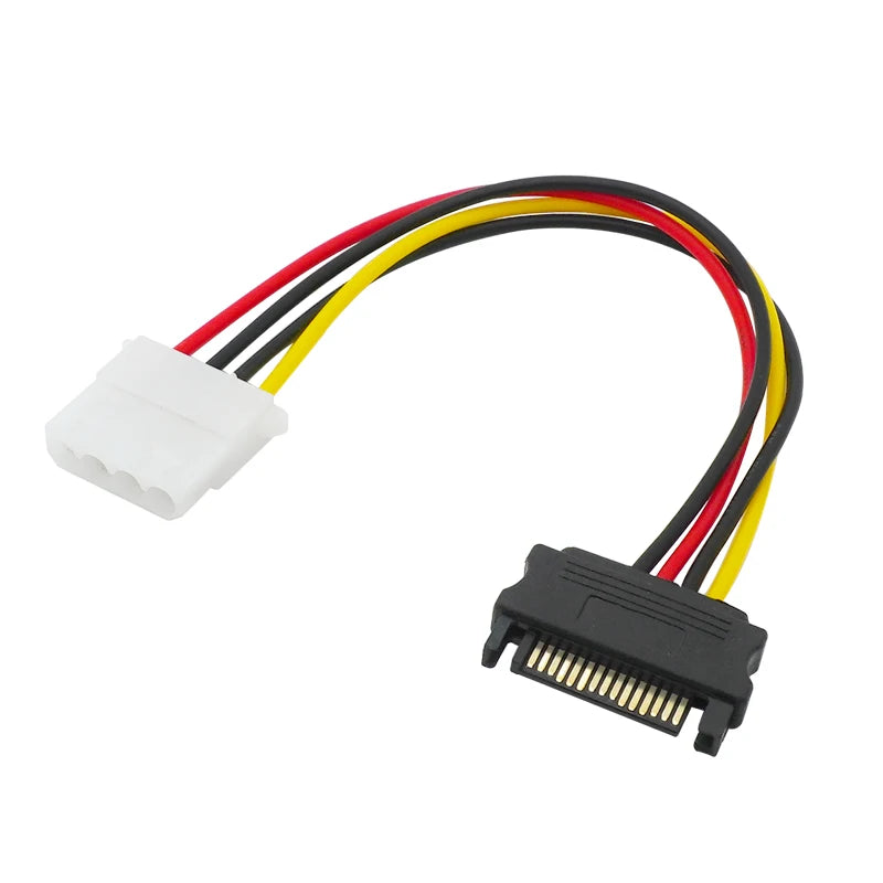 SATA TO IDE Power Cable 15 Pin SATA Male to Molex IDE 4 Pin Female Cable Adapter Hot sale