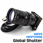 2.3MP HD Global Shutter USB Camera Module 1080P 90FPS 1/2.6" CMOS USB2.0 Plug And Play With 5-100mm Varifocal CS Mount Lens
