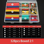 2:1 Heat Shrink Tube Kit Thermoresistant Shrinkage Tubing Wire Wrapping Electrical Connection Cable Insulation Sleeved Protecter