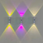 Smart RGB Double-head Wall Light Motion Sensor Magnetic Night Light Rechargeable Spotlight for Bedroom Closet Garden Room Decor
