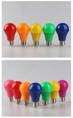 2-10pcs Colorful Bulb B22 E27 110V 220V Red Yellow Blue Green Pink Purple Orange Light Bulb Lamp for Home