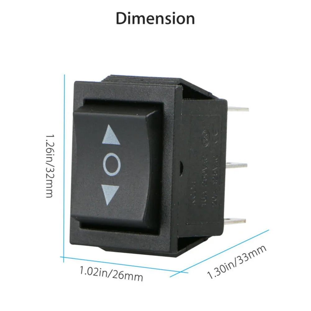 4pcs 6 PIN DPDT Double Pole Double Throw 12V Momentary Rocker Switch Heavy Duty Rocker Switch For Car Window Sunroof