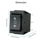 4pcs 6 PIN DPDT Double Pole Double Throw 12V Momentary Rocker Switch Heavy Duty Rocker Switch For Car Window Sunroof