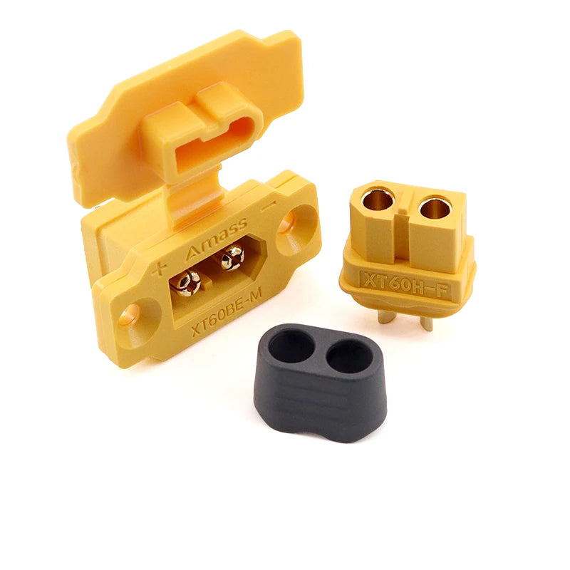 Original Amass XT60BE-M  Male XT60BE XT60 XT60H Bullet Connector Wire Cable Plug For RC FPV Charger Battery Motor ESC