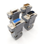 10PCS DB9 Adapter Connector Core RS232 Serial COM Plug Connectors Hole/pin DB15 Female Male Port Socket D Sub DP9 Plastic Case