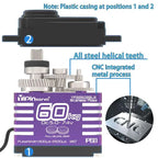 GX3260BLS 60KG 8.4V High Torque All Steel Helical Gear Digital Servo Brushless Motor 25T Metal Servo Arm for Robot Crawler Cars