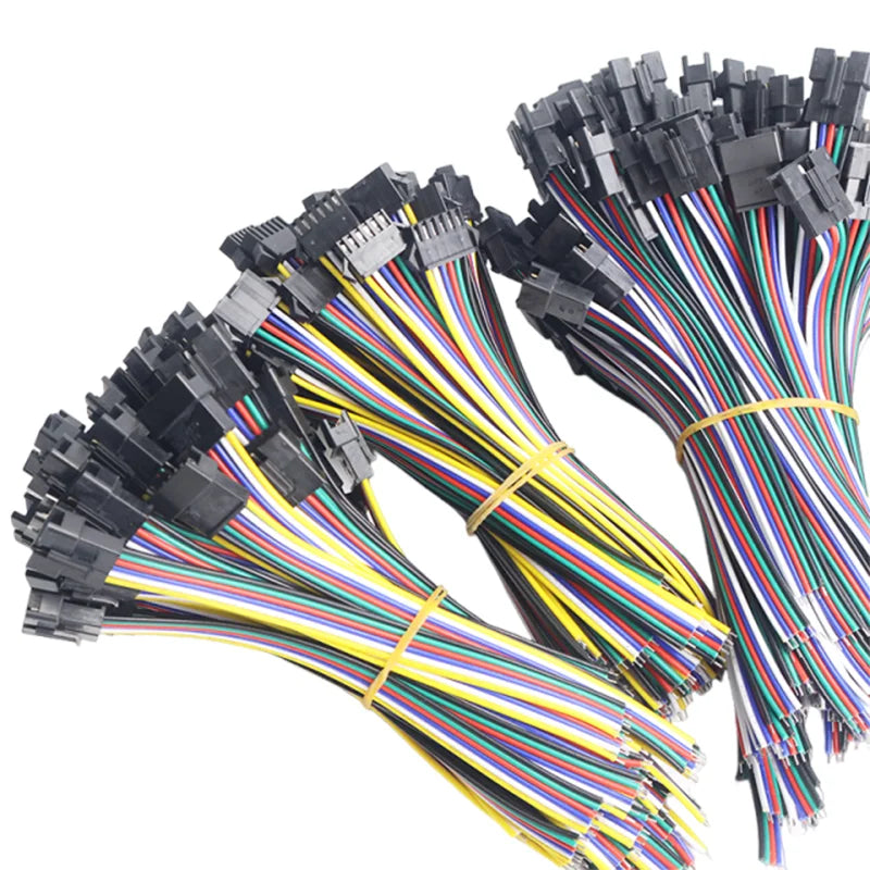 6Pair 2pin 3pin 4pin 5pin 6Pin Led Connector Male/female JST SM 2.54 Plug Connector Wire Cable for Led Strip Light Lamp Driver