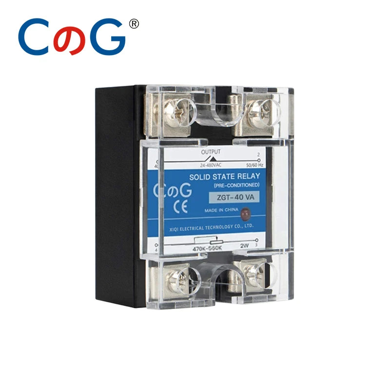 CG SSR-10VA 25VA 40VA SSR Single Phase Voltage Regulator Relay Heat Sink 10A 25A 40A VA Solid State Relay