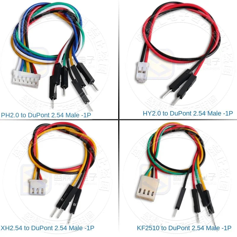 5Pcs SH1.0mm/1.25/GH1.25/1.5/PH2.0mm/HY2.0/2510/XH2.54mm To DuPont Wire 2.54 2-6P Cable Male Female Jumper Wire Connecting Cable