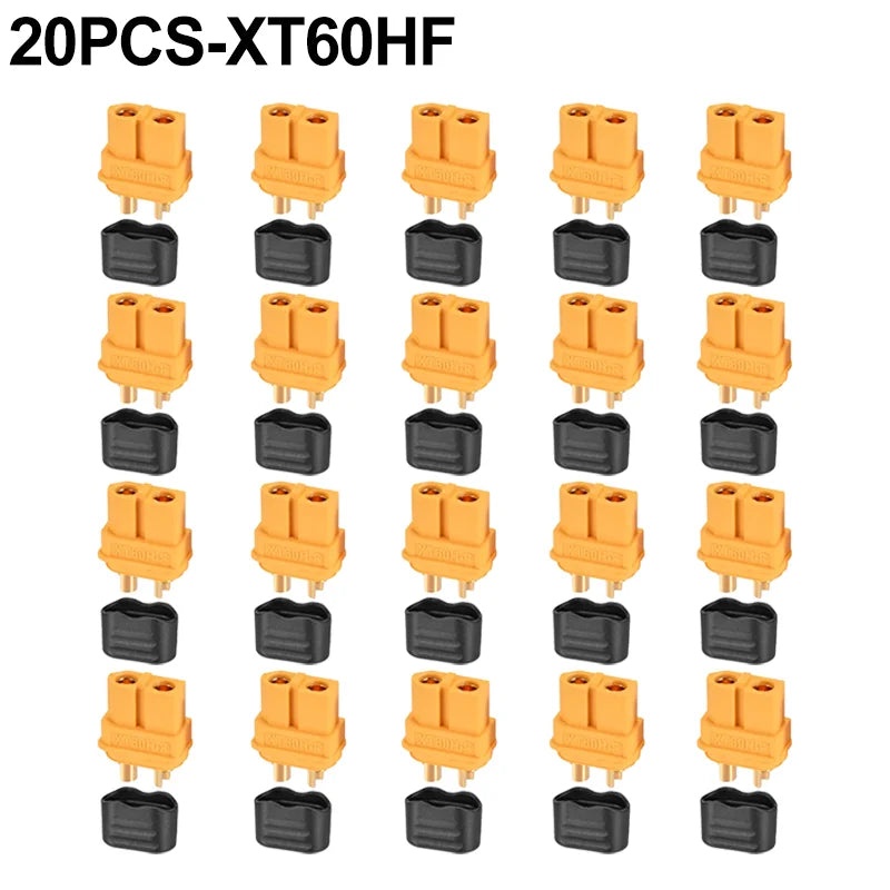 XT60H Connector Plug with Sheath Housing Female Male XT60 Bullet Adapters Connectors for RC Lipo Battery Car Drone Airplane