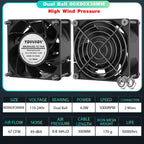 YOUNUON 60mm 80mm 90mm 120mm EC Brushless Fan AC 110V 115V 120V 220V 240V Axial Fan with Srews/Grill 6025 8025 9225 12025 12038