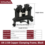 UK 2.5 Terminal Block UK2.5B Screw Connection Connect Strip 2.5B/3N/5N/6N/10N  2.5mm² Cable Electrical Din Rail Wire Connector