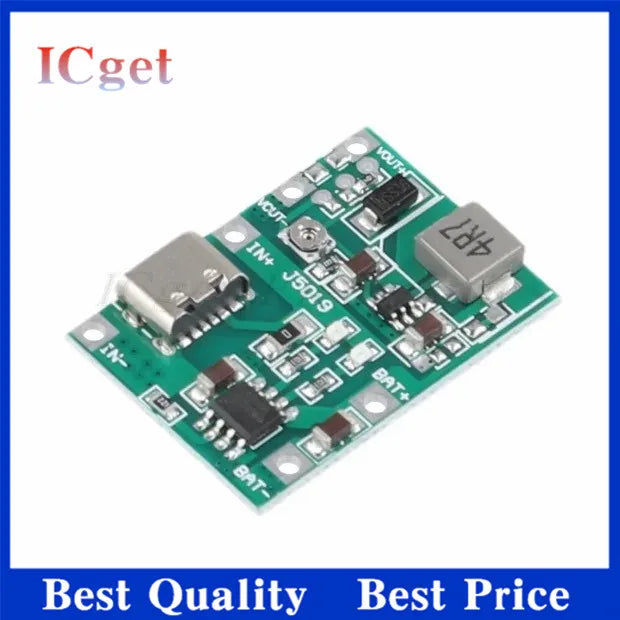 5Pcs 18650 Lithium Battery Charging Discharge Module 3.7V 9V 5V 2A Adjustable Step up Micro/Type-C USB Integrated Boost