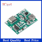 5Pcs 18650 Lithium Battery Charging Discharge Module 3.7V 9V 5V 2A Adjustable Step up Micro/Type-C USB Integrated Boost