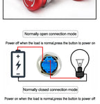 16MM 19MM 22MM 1NO1NC 3Pin 6Pin Mushroom Head Turn-Reset Stainless Steel 304 Metal Emergency Stop Button Switch