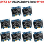 1-10PCS 1.3" OLED Display Module White/Blue Color Drive Chip SH1106 128X64 1.3 inch OLED LCD LED IIC I2C Communicate