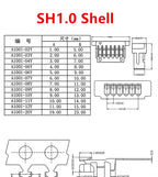 10PCS SH 1.0mm Wire Cable Connector DIY SH1.0 JST 2/3/4/5/6/7/8/9/10/11/12Pin Electronic Line Double Connect Terminal Plug 28AWG