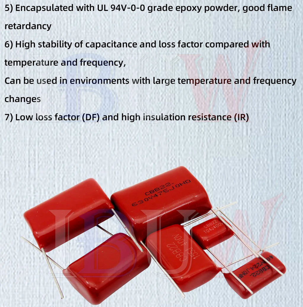 10PCS 63V 100V 250V 400V 630V CBB  Polypropylene film capacitor 100PF 220PF 470PF 10NF 1UF 22NF 100NF 220NF 330NF 470NF 680NF