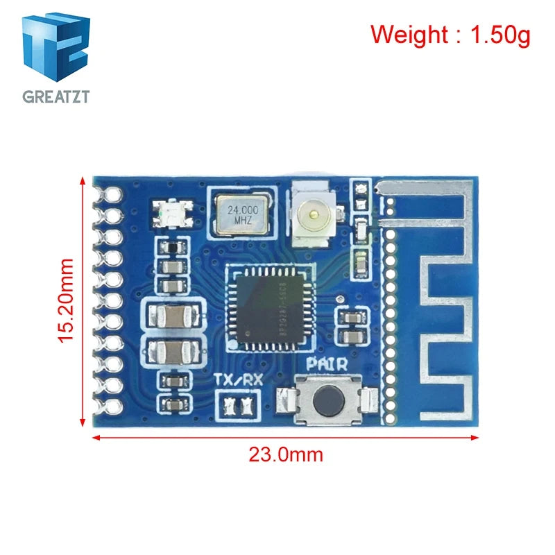 Bluetooth Module 5.3 Audio Transmitter Module 20 Meters Stereo GFSK Transceiver Earphone Board Wireless Speaker