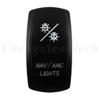 Marine 12V 24V White Led On Off Rocker Switch 5Pin SPST Momentary Switch DPDT ON OFF ON 3-Way for Car Boat Carling 4X4 Narva