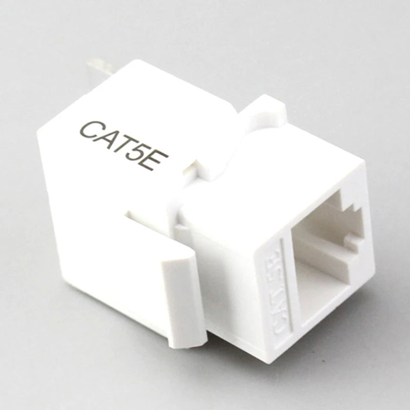 10Pcs RJ45 CAT5e Keystone Jack Clip Module Ethernet Network Wall Socket Plug Connector LAN Cable Wiring Connection Accessories