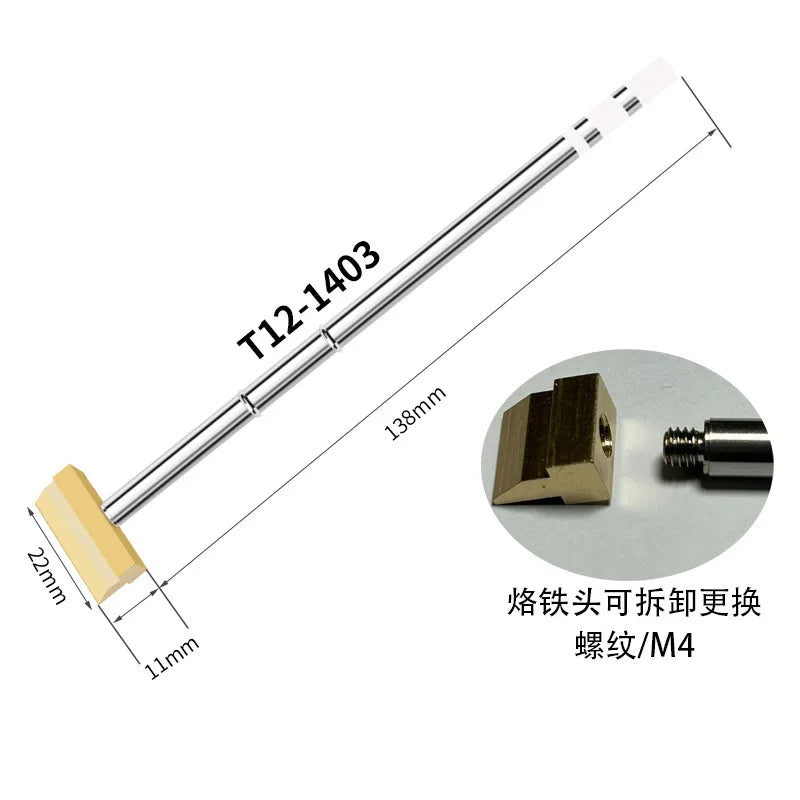 QUECOO original New T12 Soldering Tips T12-1401/1402/03/04/05/06 Replacement Welding Tips for fx951 Soldering Rework Station