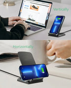 30W Fast Wireless Charger Stand Pad for iPhone 17 16 15 14 13 -11/XR, Samsung Galaxy S25/S26/S21/S20, Xiaomi 17 15 14, Huawei